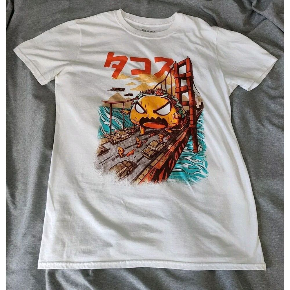 Taco Kaiju White Tshirt Medium Threadless